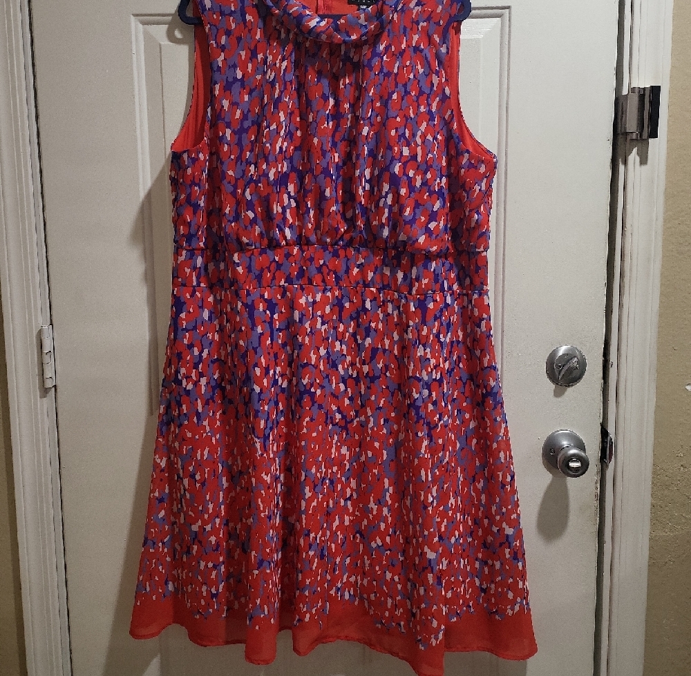 Voir Voir Vibrant Red and Purple Dress